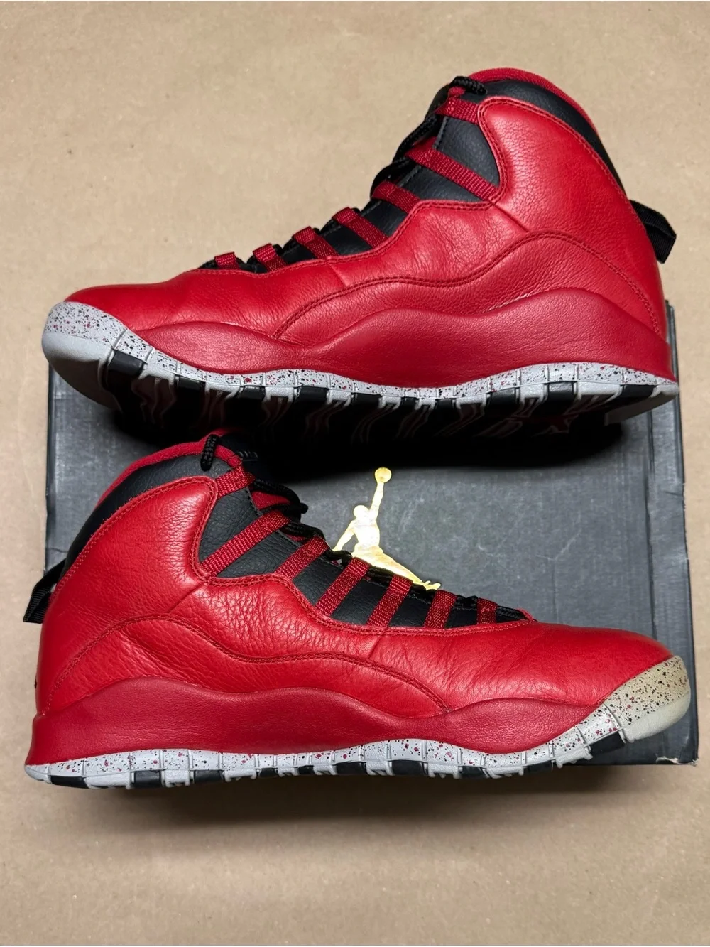 Nike Air Jordan 10 Retro Bull Over Broadway Red Men's 11.5 Basketball Shoes!